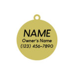 I'm Lost - Mama - Gold & Navy - Pet ID Tag