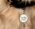 I'm Lost - Mama - Gold & White - Pet ID Tag